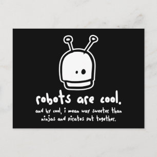 Roboter sind cool2 postkarte