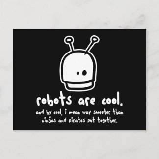 Roboter sind cool2 postkarte