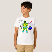 Roboter sind Cool Captain Zacky Green Boy Robot T-Shirt (Vorne ganz)