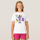 Roboter sind Cool Captain Zoey Petals Raumschiff T-Shirt (Vorne ganz)