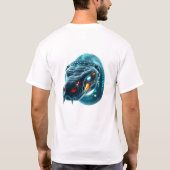 Roboter Snake Face Art T-Shirt (Rückseite)