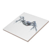 Roboter-Spinne im Grau, im Rot und im Silber Fliese (Seite)