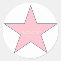 Roboter Sticker-Pink