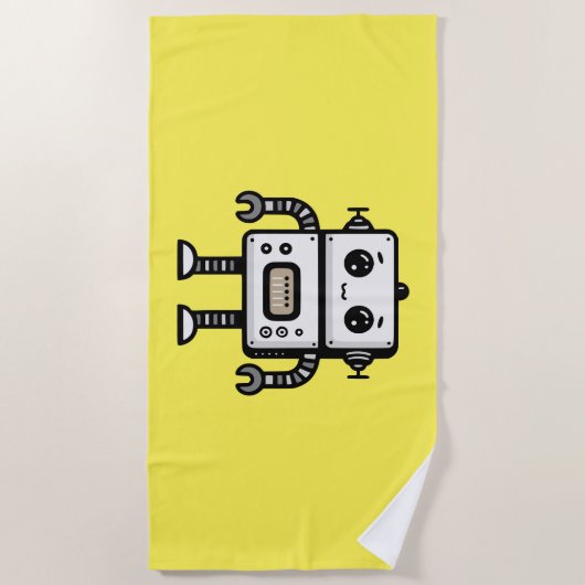 Roboter Strandtuch (Vorderseite)
