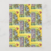 ROBOTER SUCHT NACH LIEBE, HERZVERANSTALTUNGSMASCHI POSTKARTE (Vorderseite)