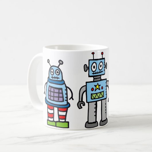 Roboter-Tasse! Kaffeetasse (Vorderseite Links)