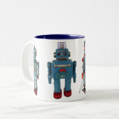 Roboter-Tasse Zweifarbige Tasse (Vorderseite Links)