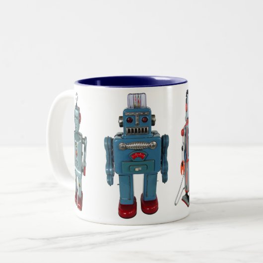 Roboter-Tasse Zweifarbige Tasse (Vorderseite Links)