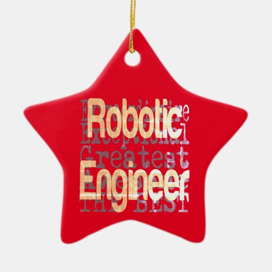 Roboter-Techniker Keramik Ornament (Vorne)