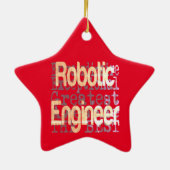 Roboter-Techniker Keramik Ornament (Hinten)
