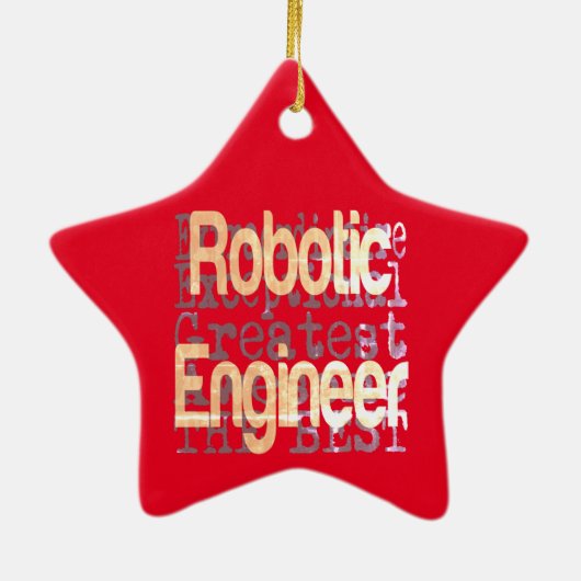 Roboter-Techniker Keramik Ornament (Hinten)