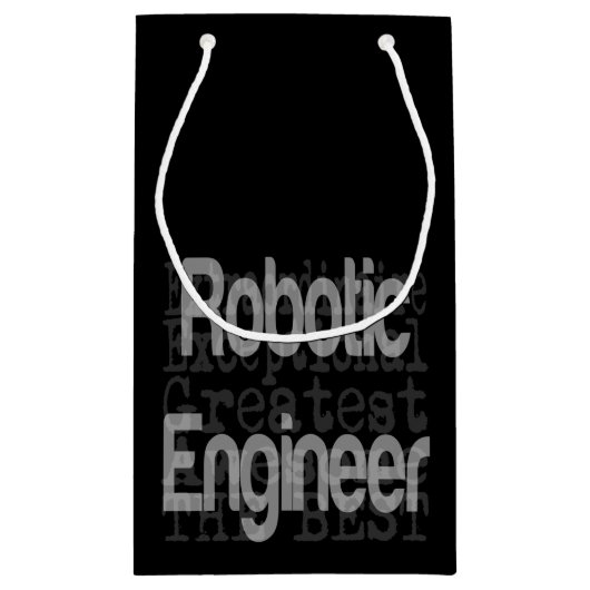 Roboter-Techniker Kleine Geschenktüte (Rückseite)