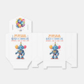Roboter-Thema mit Ballons Aquarell Geschenkschachtel (Ungefaltet)