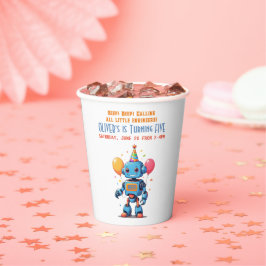 Roboter-Thema mit Ballons Aquarell Pappbecher