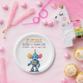 Roboter-Thema mit Ballons Aquarell Pappteller (Party)