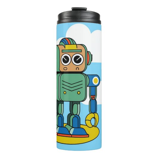 Roboter-Thermaltumbler Thermosbecher (Vorderseite)