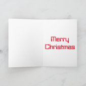 Roboter-tragende Weihnachtsmannmütze Feiertagskarte (Innenseite)