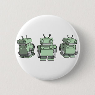 Roboter-Trio Button