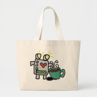 Roboter-u. Kaffee-Tasche Jumbo Stoffbeutel