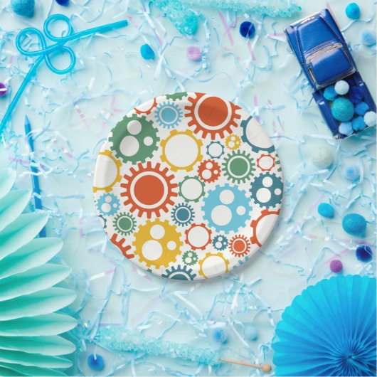 Roboter übersetzt Muster Pappteller (Party)