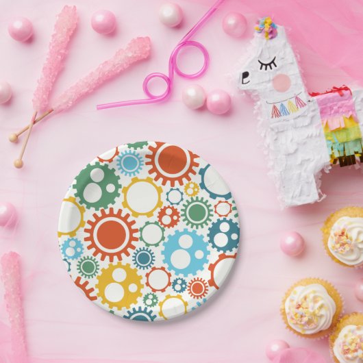 Roboter übersetzt Muster Pappteller (Party)