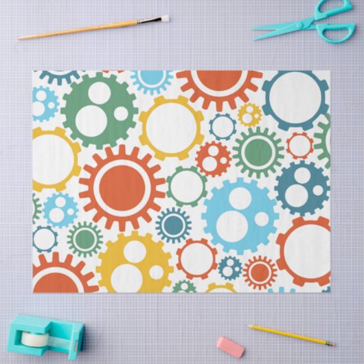 Roboter übersetzt Muster Seidenpapier (Basteln)