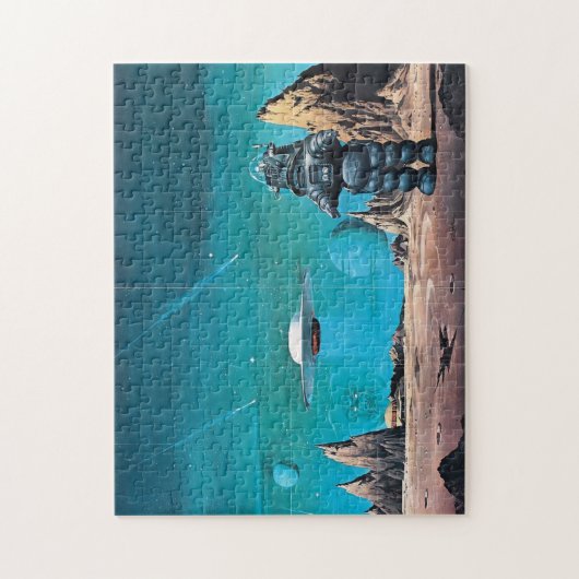 Roboter UFO und Raum Puzzle (Vertikal)