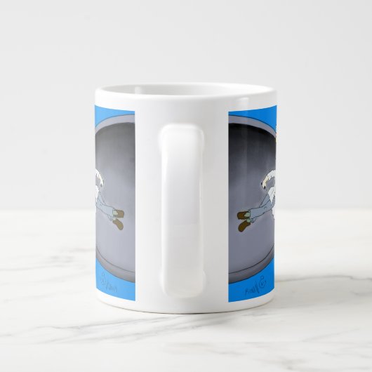 Roboter und Außerirdischen Jumbo-Kaffee-Tasse Jumbo-Tasse (Rückseite)