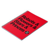 Roboter und Black Text Notebook Notizblock (Linke Seite)