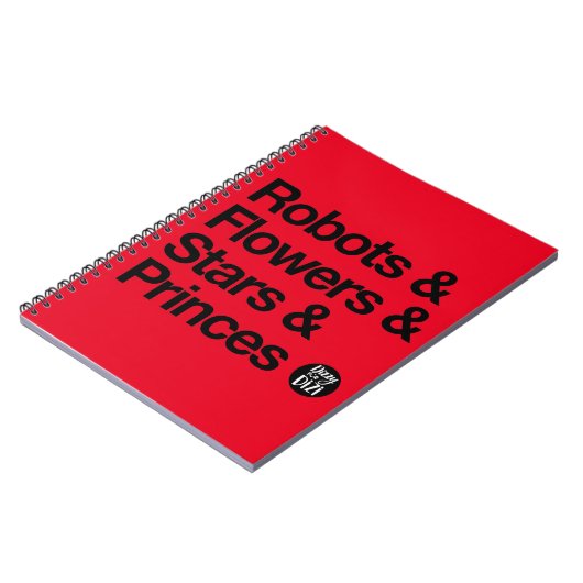 Roboter und Black Text Notebook Notizblock (Linke Seite)