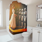 Roboter und ein Mensch Duschvorhang (Beispiel)