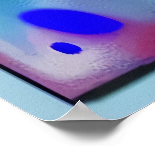 Roboter und farbiger Hintergrund | AI Art Poster (Ecke)