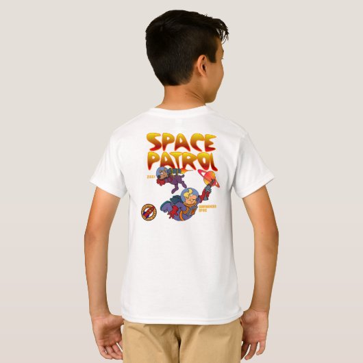 Roboter und Raumfahrt T-Shirt (Schwarz voll)