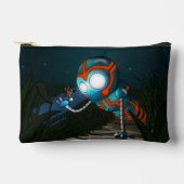 Roboter und Schmetterling Zubehörtasche (Vorderseite)