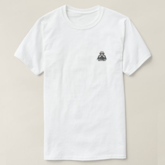 Roboter und Spieler T-Shirt (Design vorne)