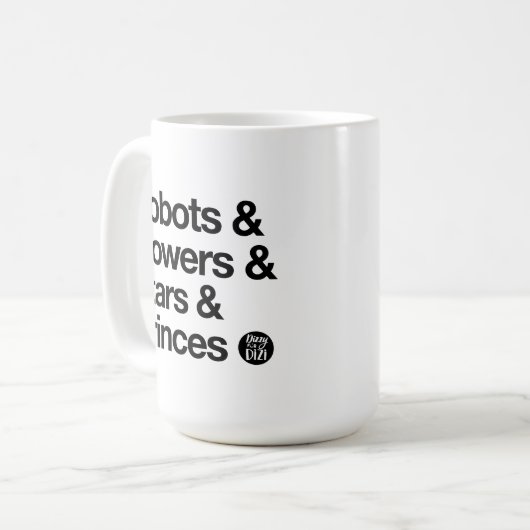 Roboter und Tasse (Vorderseite Links)