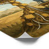 Roboter unter dem Prozessorbaum Poster (Ecke)