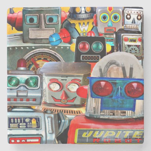 Roboter, Vintager Roboter Steinuntersetzer (Vorderseite)