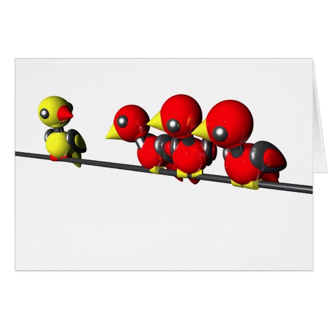 ROBOTER-VÖGEL AUF EINEM DRAHT (Vorderseite (Horizontal))
