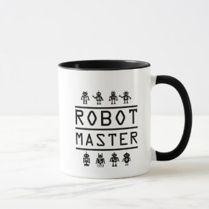 Roboter-Vorlagenrobotik-Technik-Programm-Strom Tasse