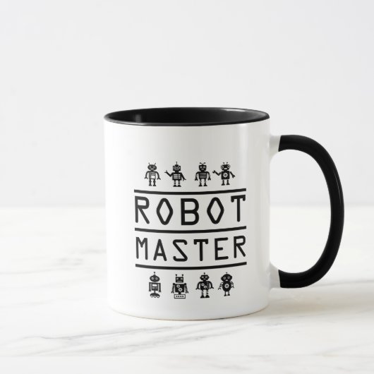 Roboter-Vorlagenrobotik-Technik-Programm-Strom Tasse (Rechts)