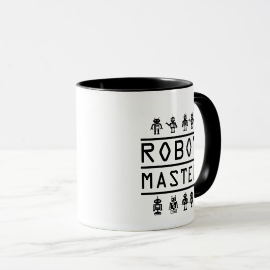 Roboter-Vorlagenrobotik-Technik-Programm-Strom Tasse (VorderseiteRechts)