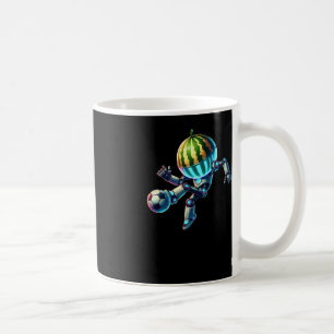 Roboter Wassermelonen Kopf Fußball Fussball Dribbl Kaffeetasse