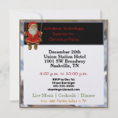 Roboter Weihnachts-Party laden Einladung (Rückseite)