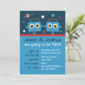 Roboter-Zwillings-2. Einladung (Stehend Vorderseite)