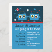 Roboter-Zwillings-2. Einladung (Vorne/Hinten)