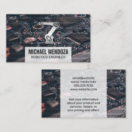 Roboterarm | Binärkode | CPU-Schalttafel Visitenkarte