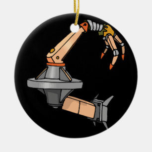 Roboterarm Keramik Ornament