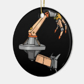 Roboterarm Keramik Ornament (Links)