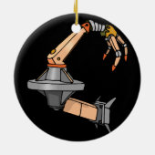 Roboterarm Keramik Ornament (Hinten)
